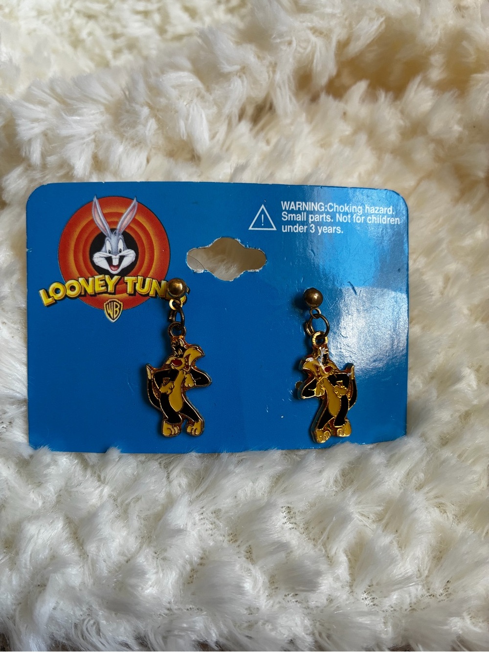 A. A. Foster Grant Looney Tunes character earrings Gold & Black Dangle Earrings